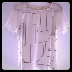 Calvin Klein cream top with abstract detail